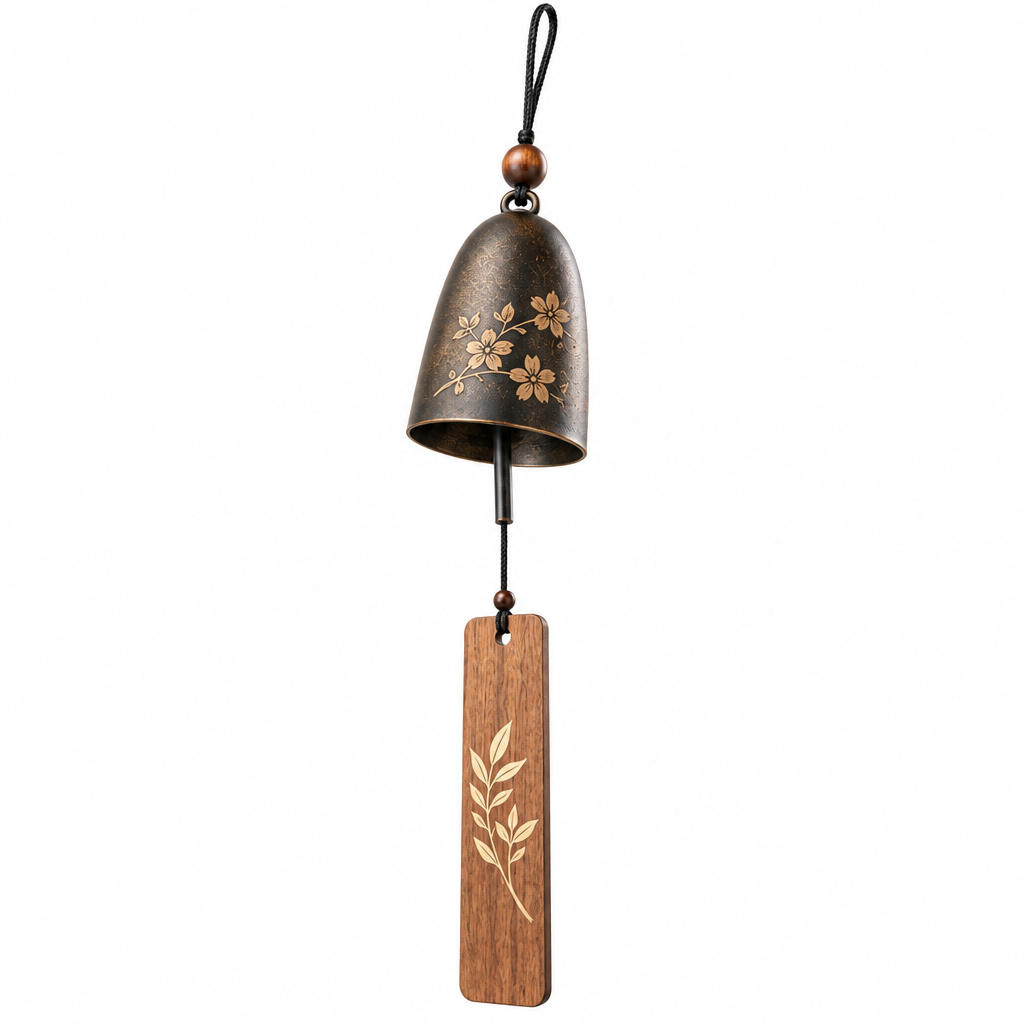 Mtlvoaken™ Kyoto Whisper Japanese-Inspired Wind Chime — Minimal Hanging Bell Porch & Home Décor