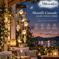 Mtlvoaken™ Moonlit Cascade Glow Wind Chime — Solar LED Decorative Hanging Chime for Patio & Garden