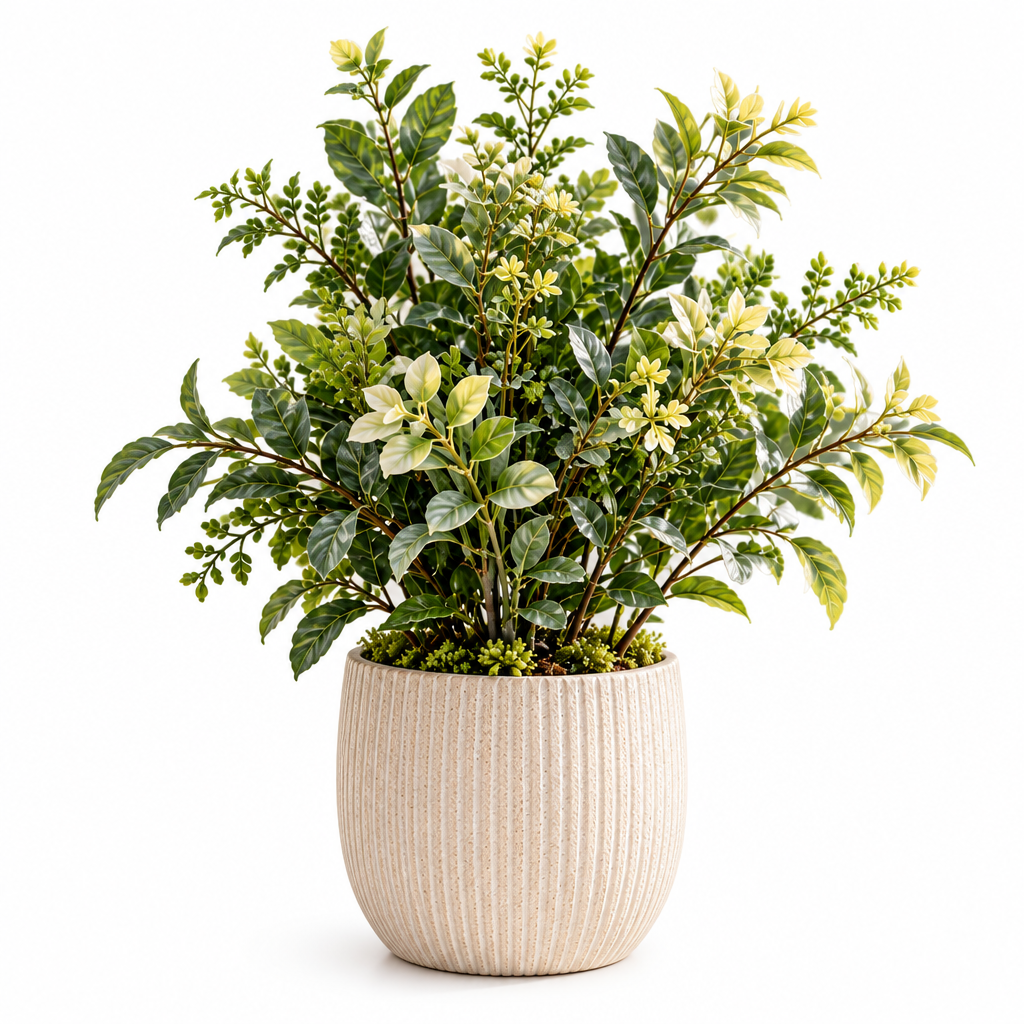 Mtlvoaken™ Atelier Grove Faux Tabletop Potted Plant — Lifelike Artificial Botanical Desk & Shelf Décor