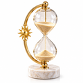 Mtlvoaken™ Day & Night Timekeeper Hourglass — Sculptural Glass Sand Timer Home Accent