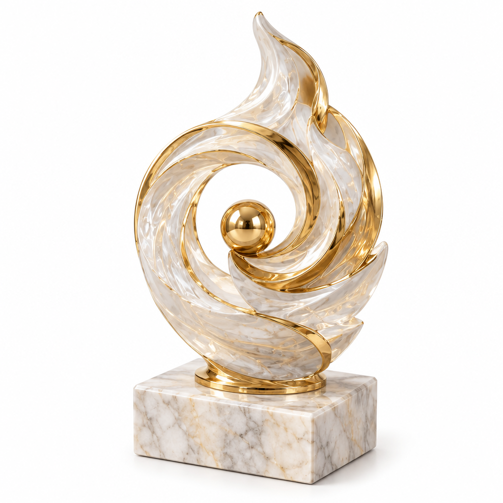 Mtlvoaken™ Elemental Zodiac Impression Sculpture — Earth Fire Water Air Celestial Decorative Object